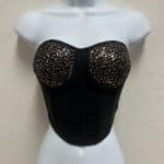 Bronze Sequin Bustier Top