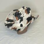 White & Brown Cow Print Cowboy Hat