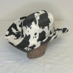 White & Gray Cow Print Cowboy Hat