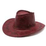 Red Leather Cowboy Hat