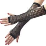 Black Long Fishnet Gloves