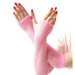 Ballet Pink Long Fishnet Gloves