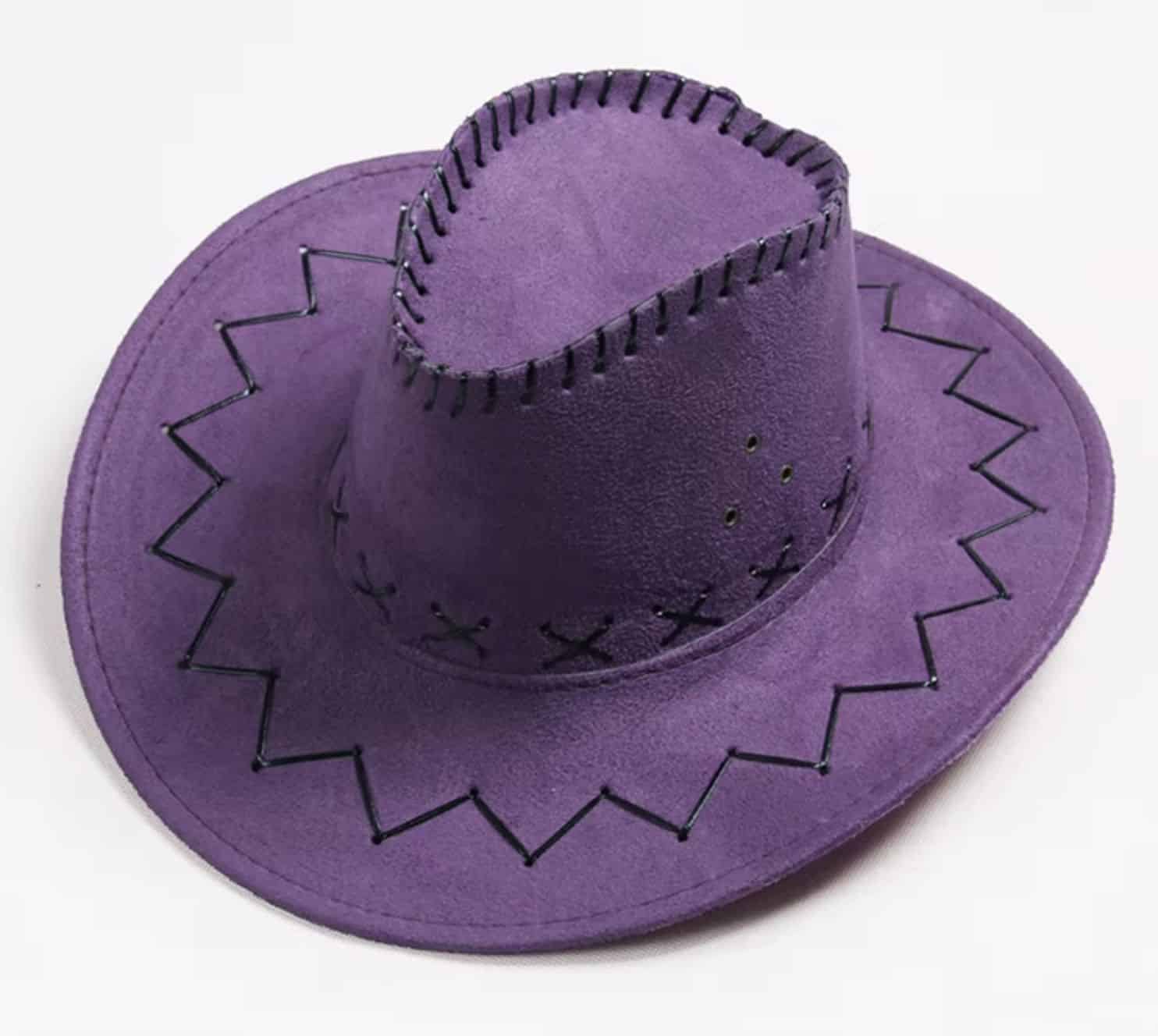 Purple Suede Cowboy Hat
