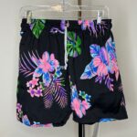 Black Floral Tropical Shorts