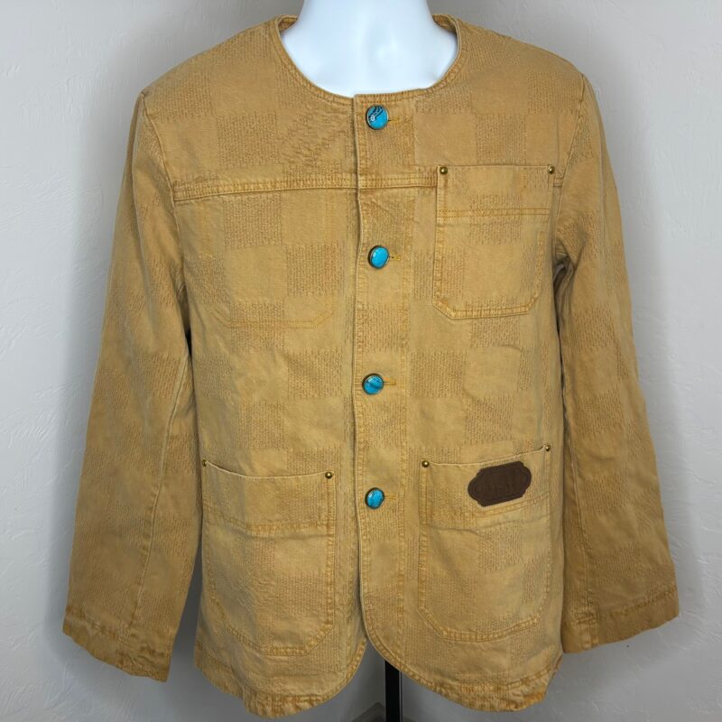 Louis Vuitton Damier Collarless Workwear Cotton Jacket
