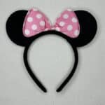 Black & Pink Minnie Mouse Ear Headband