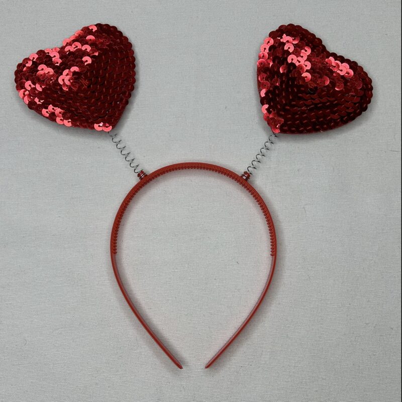 Red Sequin Heart Headband