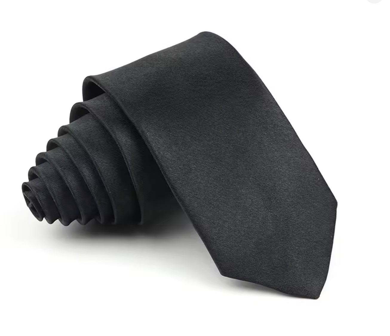 Black Satin Tie