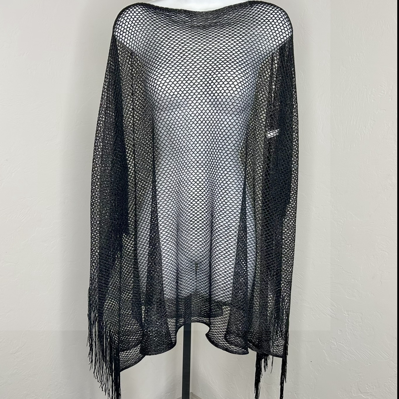 Black Wrap Poncho