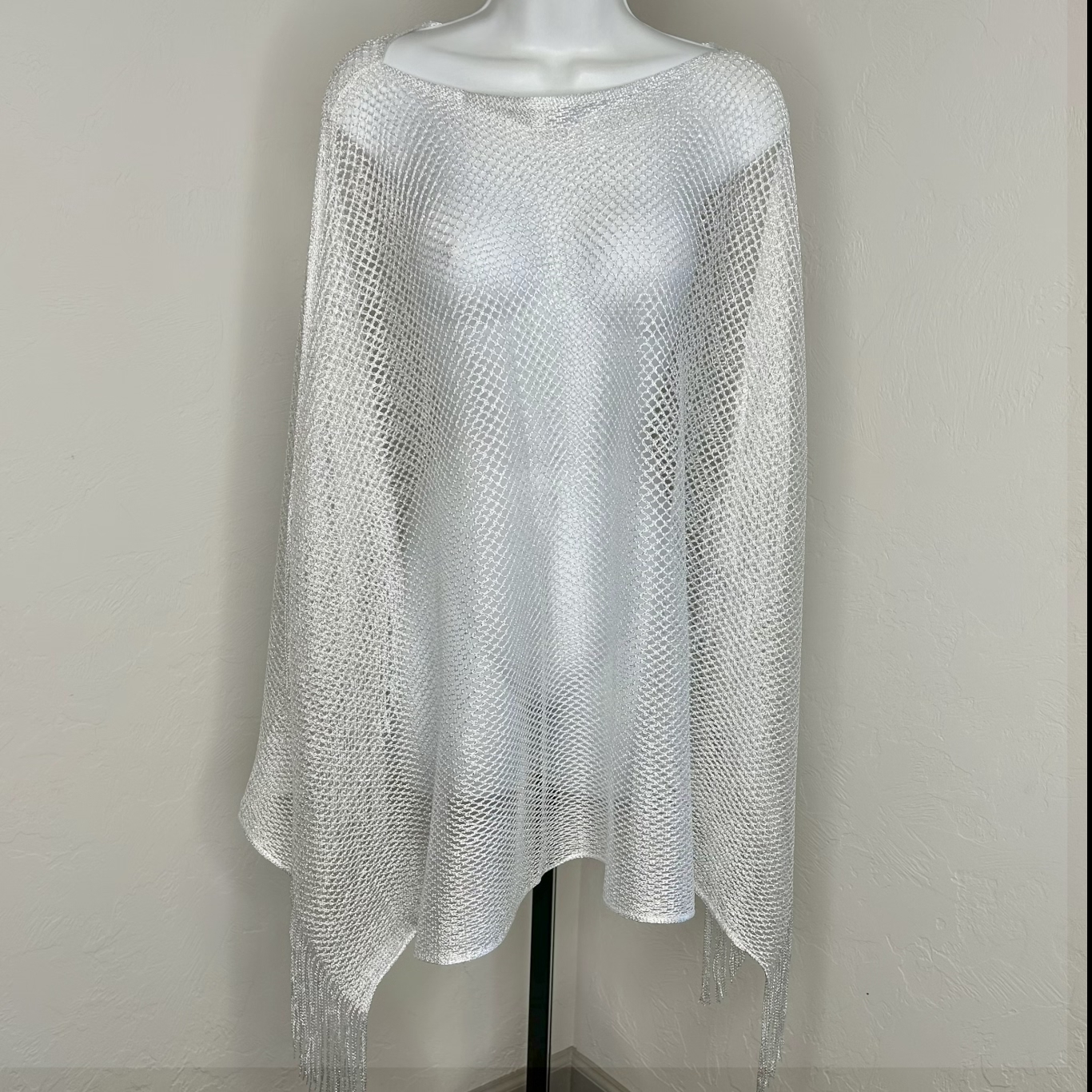 Silver Wrap Poncho