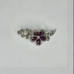 Metallic Purple Flower Hair Clip