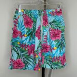 Light Blue Fronds Tropical Shorts