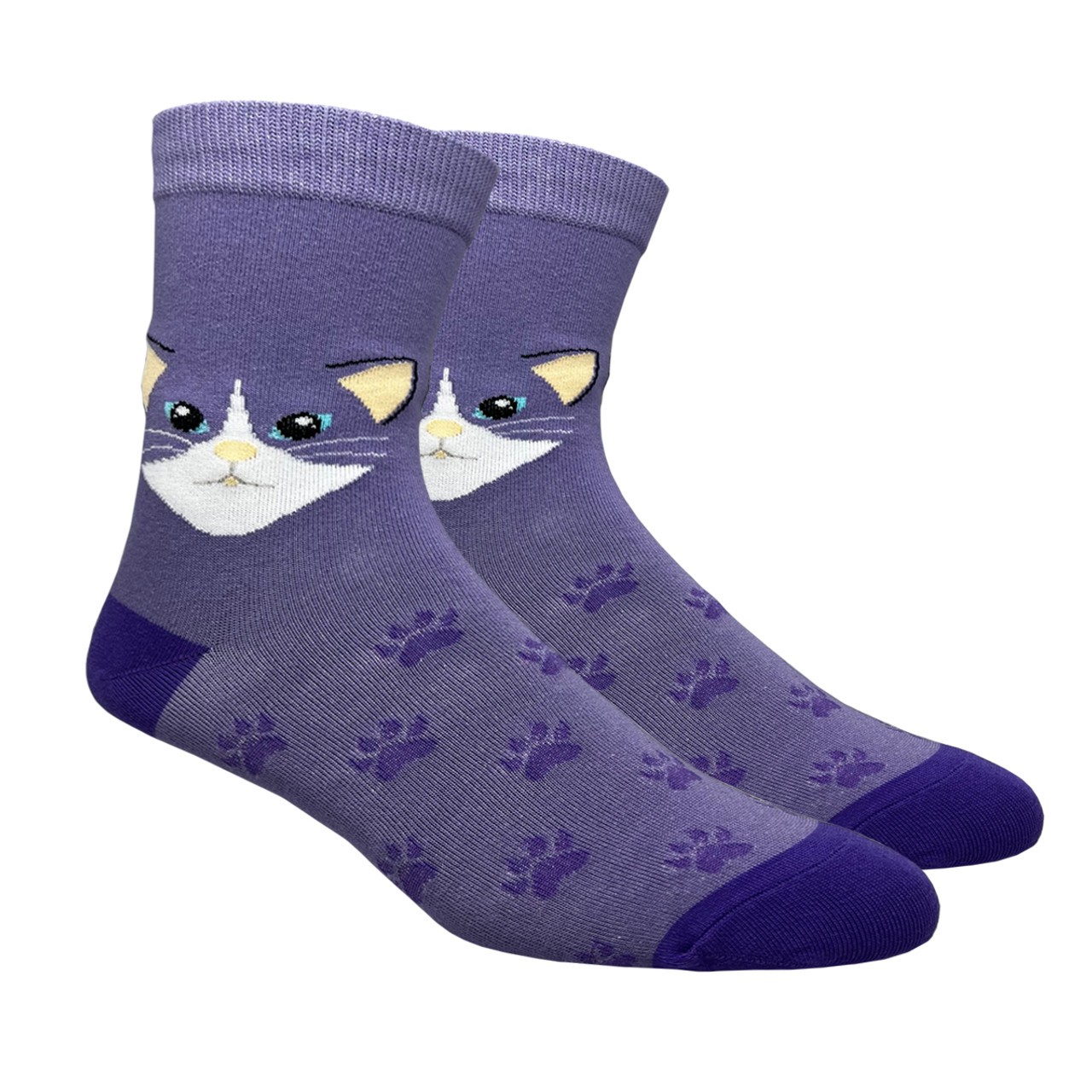 Purple Cat Design Socks