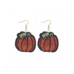 Rhinestone Pumpkin Earrings