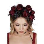 Red Rose Branch Headpiece